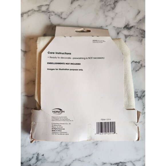 Next Style Canvas Tote Bag DIY Ready To Decorate 13.5 x 13.5 x 3.5 Sturdy Canvas - Picture 2 of 3